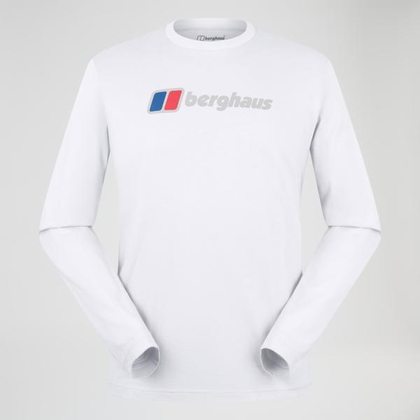 Berghaus Men's Berghaus Big Logo Long Sleeve Tee - White