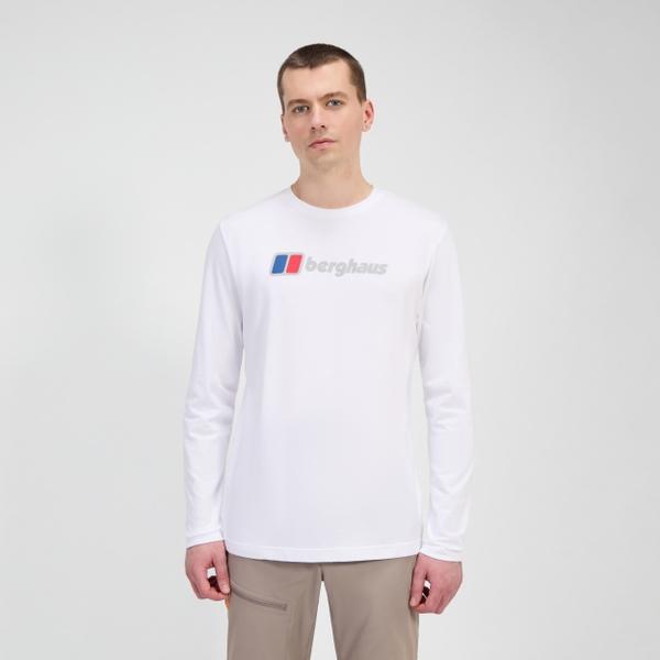 Berghaus Men's Berghaus Big Logo Long Sleeve Tee - White