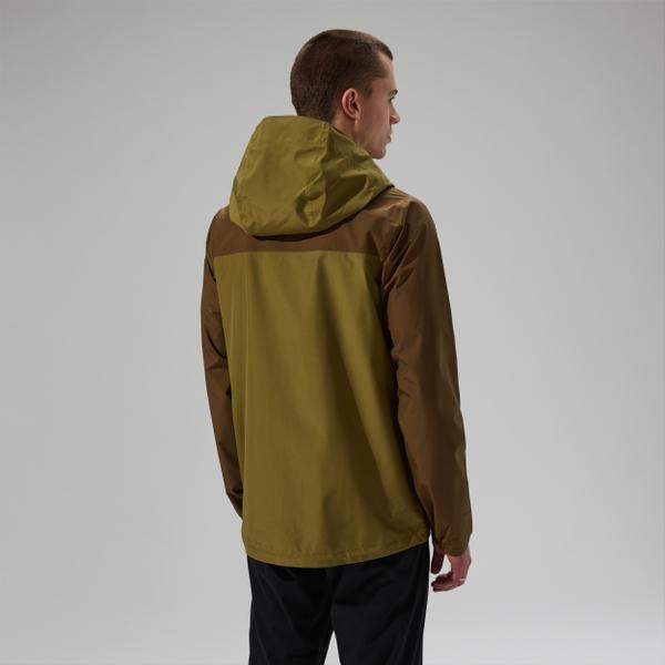 Berghaus Men's Deluge Pro 3.0 Waterproof Jacket - Green/Brown - XS