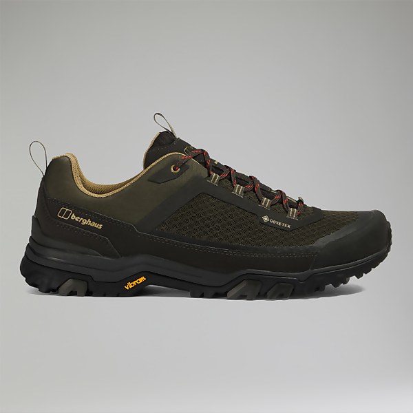 berghaus Men's Ground Attack Active Gore-Tex Shoe Brown/Dark Green - 7