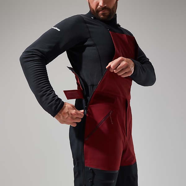 Berghaus Men's MTN Arete Descend GTX Bib Pants Dark Red/Black - 2XL