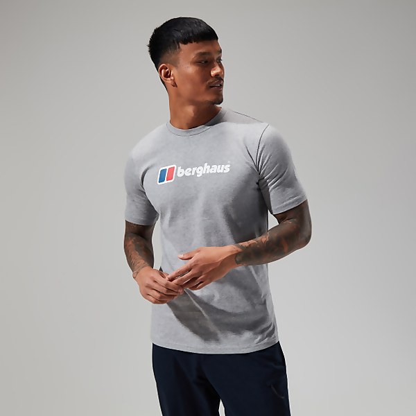 Berghaus Men's Organic Big Classic Logo T Shirt Dark Grey - XS