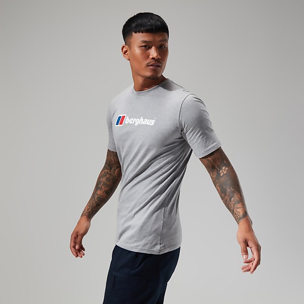 Berghaus Men's Organic Big Classic Logo T Shirt Dark Grey - XS