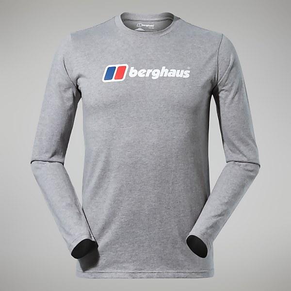 Berghaus Men's Organic Biglogo Long Sleeve T Shirt Dark Grey - XS