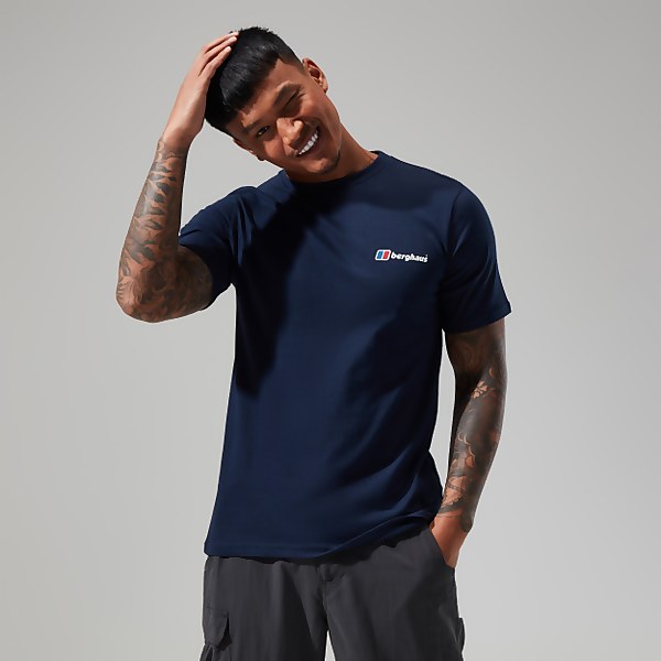 Berghaus Men's Organic Classic Logo Tee Dark Blue - XS