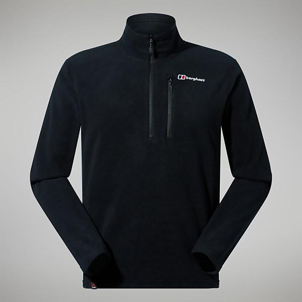 Berghaus Men's Prism Micro Polartec Half Zip Fleece - Black/Black - XS