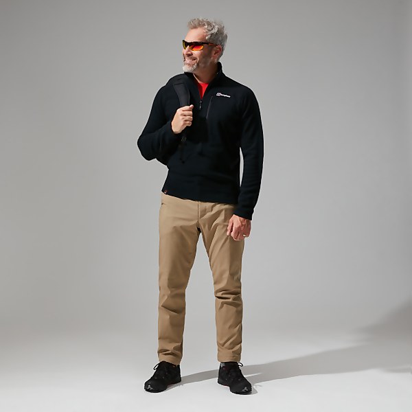 Berghaus Men's Prism Micro Polartec Half Zip Fleece - Black/Black - XS
