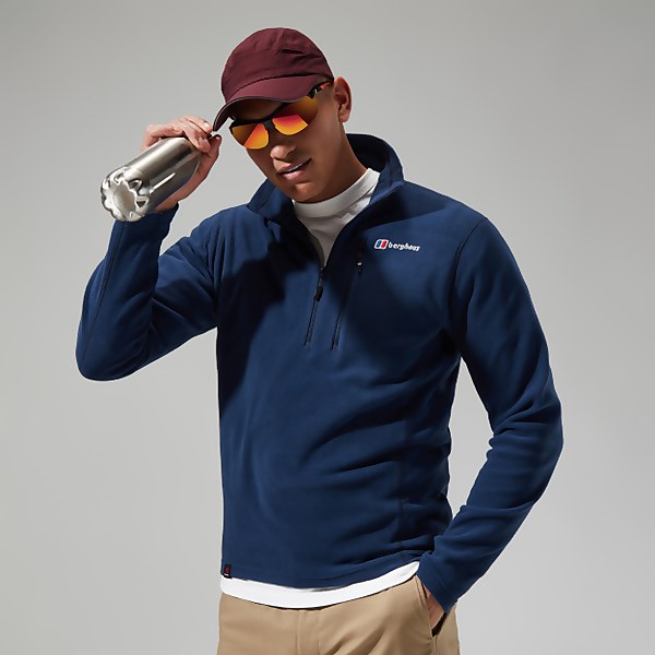 berghaus Men's Prism Micro Polartec Half Zip Fleece Dark Blue - XS