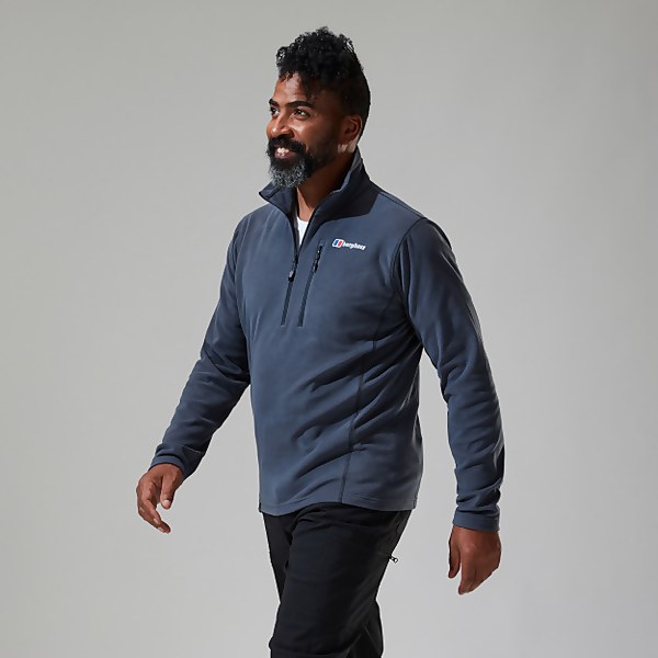 Berghaus Men's Prism Micro Polartec Half Zip Fleece - Dark Grey - XS