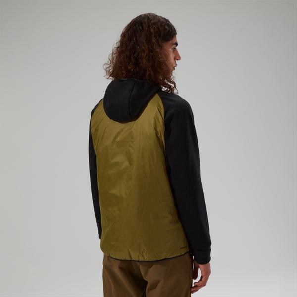Berghaus Men's Trawden Hybrid Hooded Jacket - Green/Black - 2XL