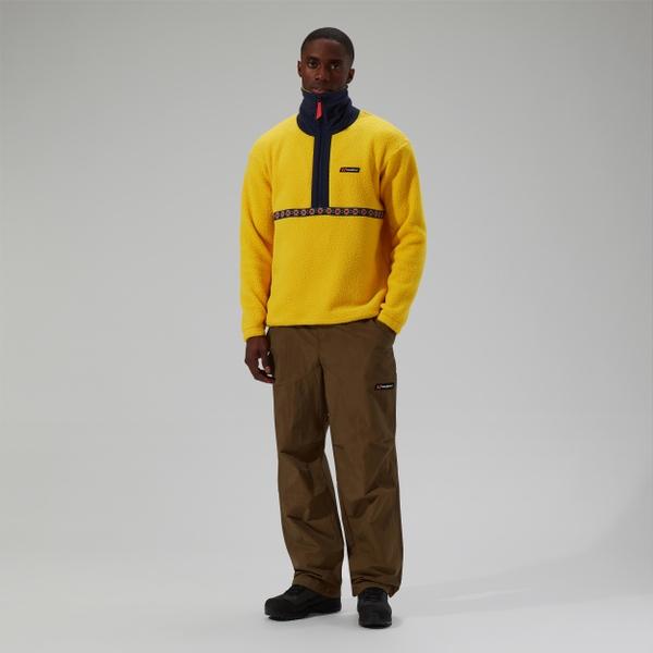 Berghaus Unisex Rhynie Aztec Half Zip Fleece - Yellow/Blue - S
