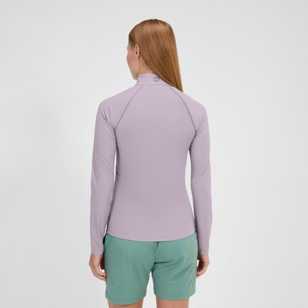 Berghaus Women's 24/7 Half Zip Long Sleeve Tech Tee - Purple