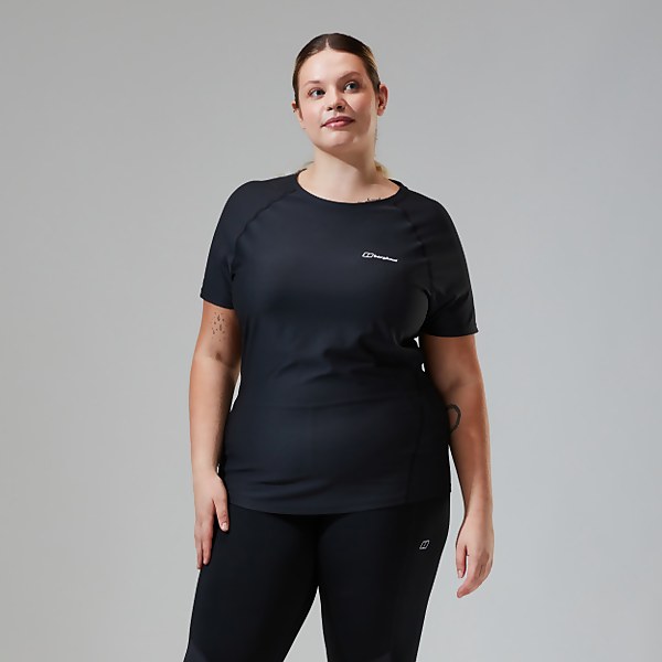 Berghaus Women's 24/7 Tech Tee Super Stretch Crew Black - 8