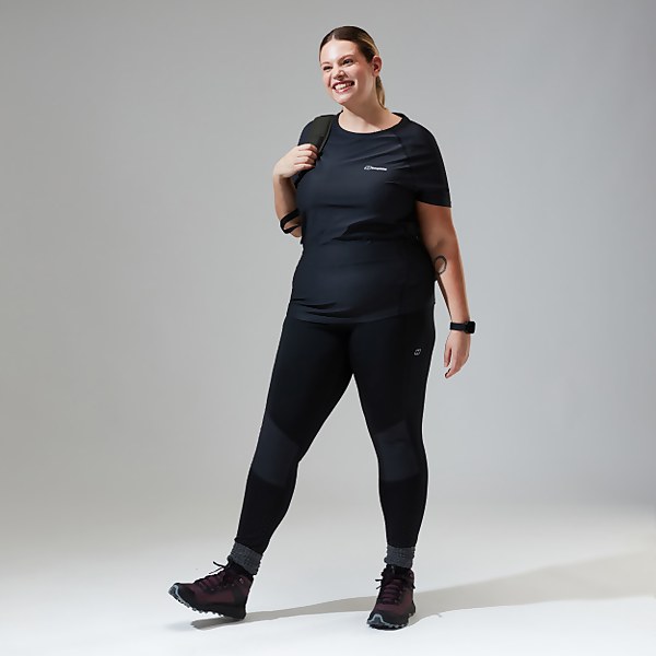 berghaus Women's 24/7 Tech Tee Super Stretch Crew Black - 8