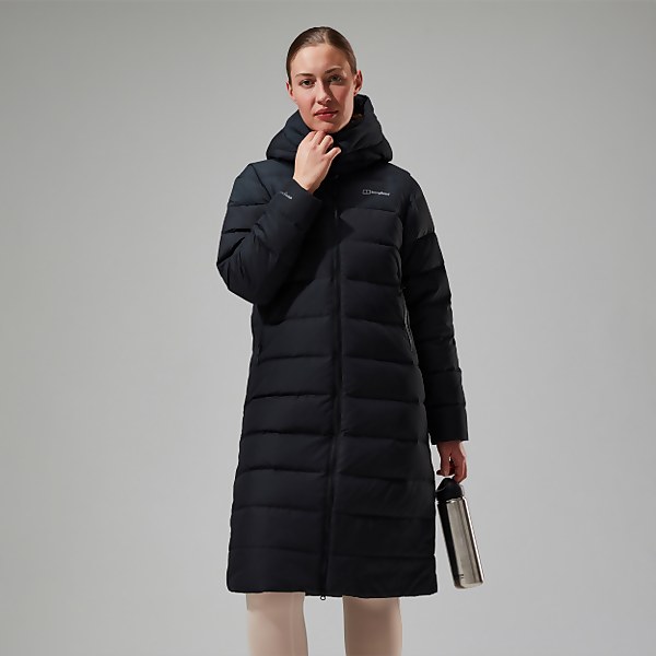 Berghaus Women's Embo 4in1 Down Insulated Long Jacket Black - 10