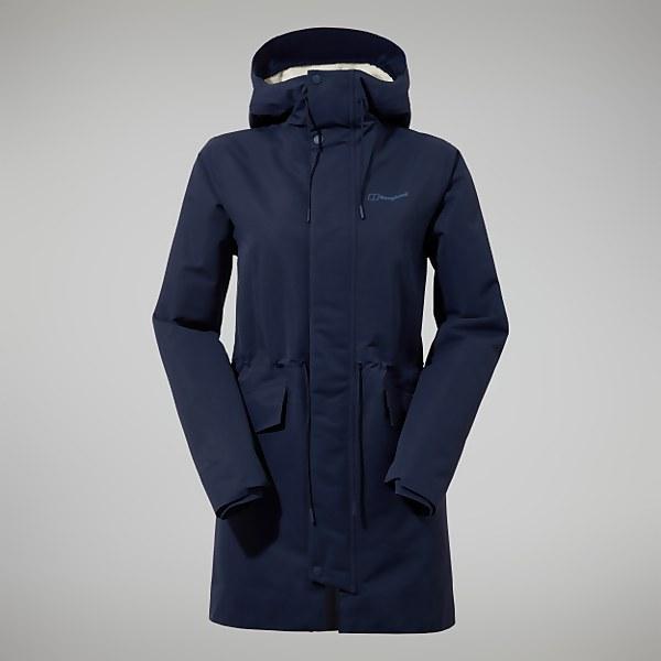 Berghaus Women's Foxghyll Hooded Parka Dark Blue/Natural - 12