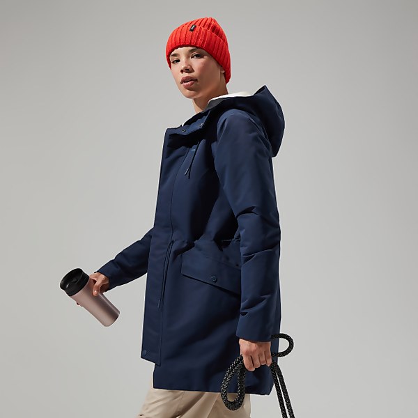 Berghaus Women's Foxghyll Hooded Parka Dark Blue/Natural - 12