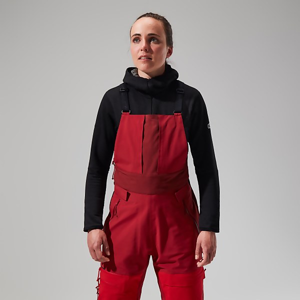 berghaus Women's MTN Arete Descend GTX Bib Pants Red - 18