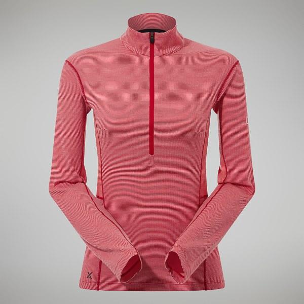 Berghaus Women's MTN Guide Long Sleeve Half Zip Red - 12