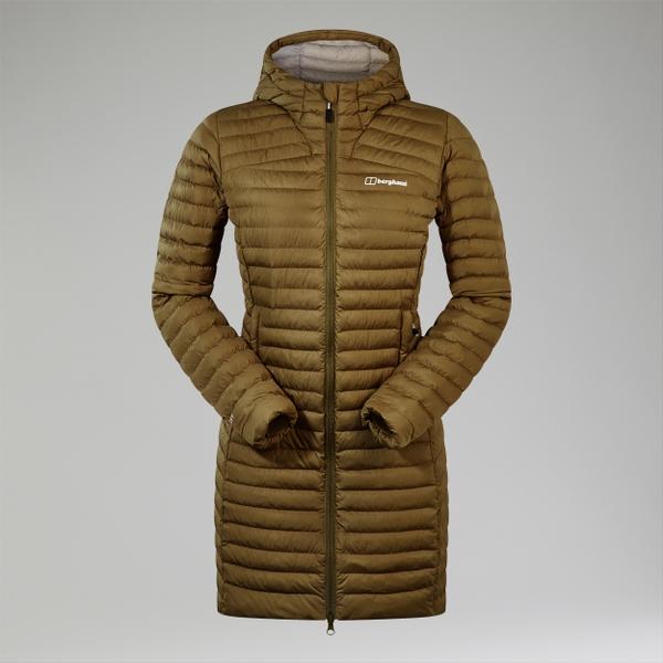 Berghaus Women's Nula Micro Synthetic Insulated Long Jacket - Green - 8