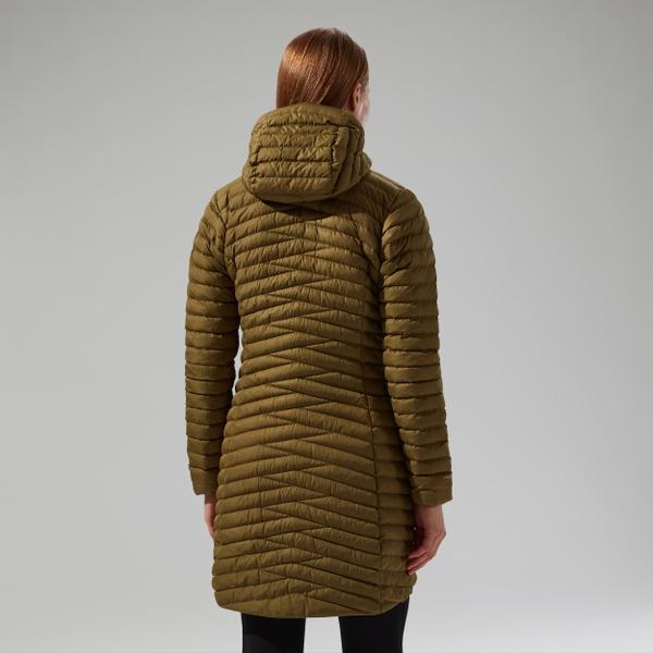 Berghaus Women's Nula Micro Synthetic Insulated Long Jacket - Green - 8