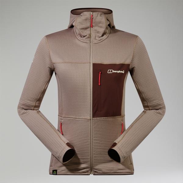 Berghaus Women's Ridge-Hiker Hooded Jacket - Grey/Brown