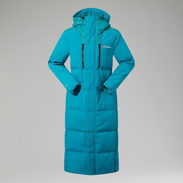 Berghaus Women's Saffren Duster Hooded Down Insulated Jacket Turquoise - 6