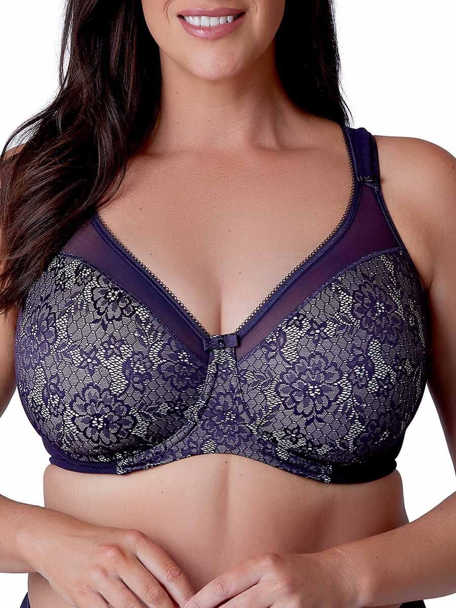 Berlei Beauty Lace Underwired Smoothing Bra - Aubergine