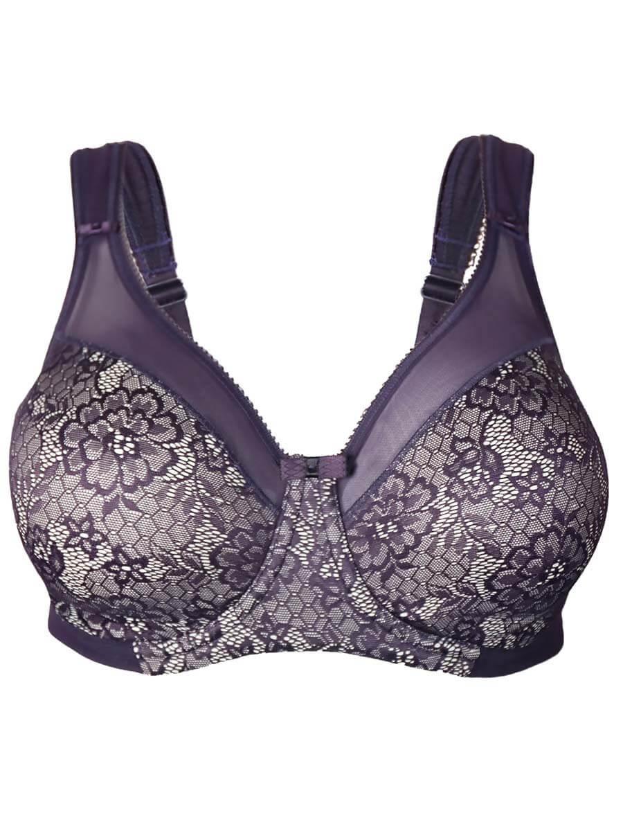 berlei Beauty Lace Underwired Smoothing Bra - Aubergine