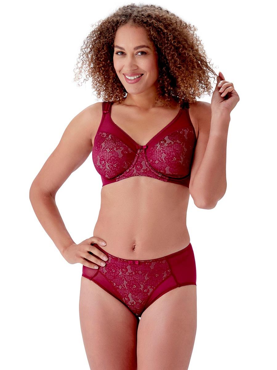 Berlei Beauty Lace Underwired Smoothing Bra - Burgundy