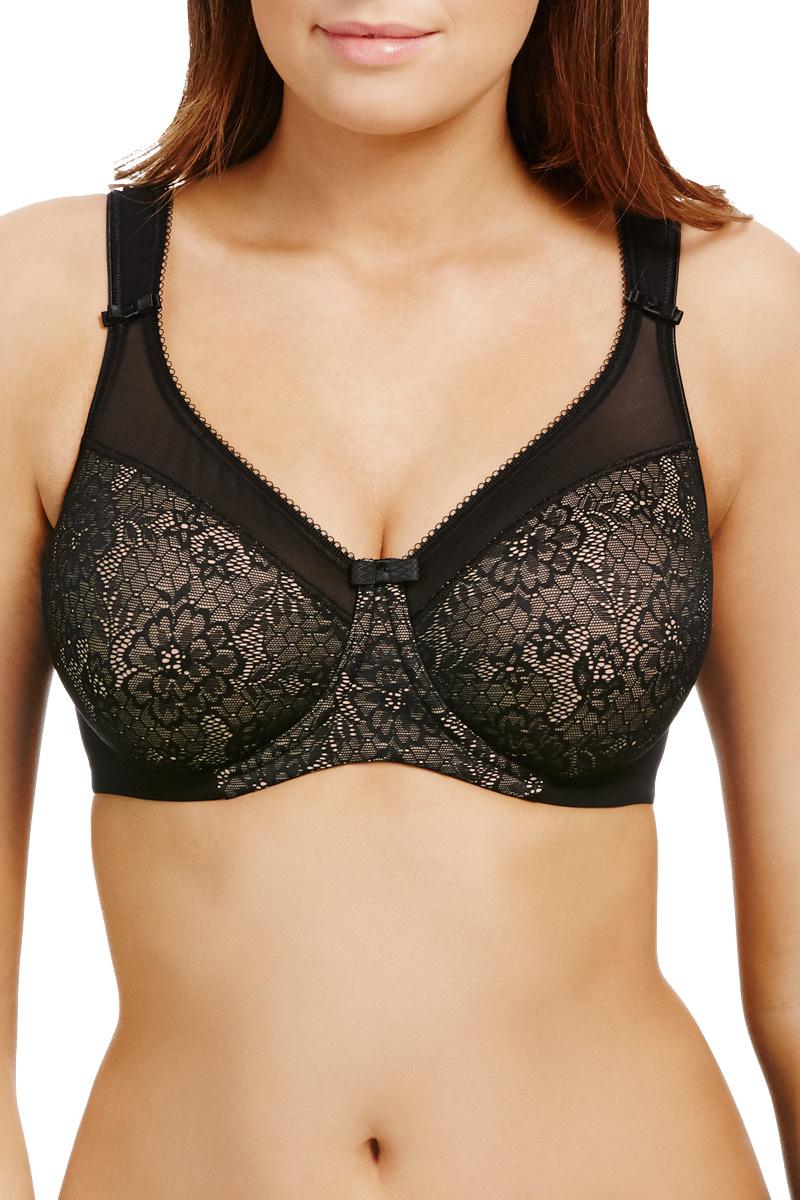 Berlei Beauty Lace Underwired Smoothing Bra - Black
