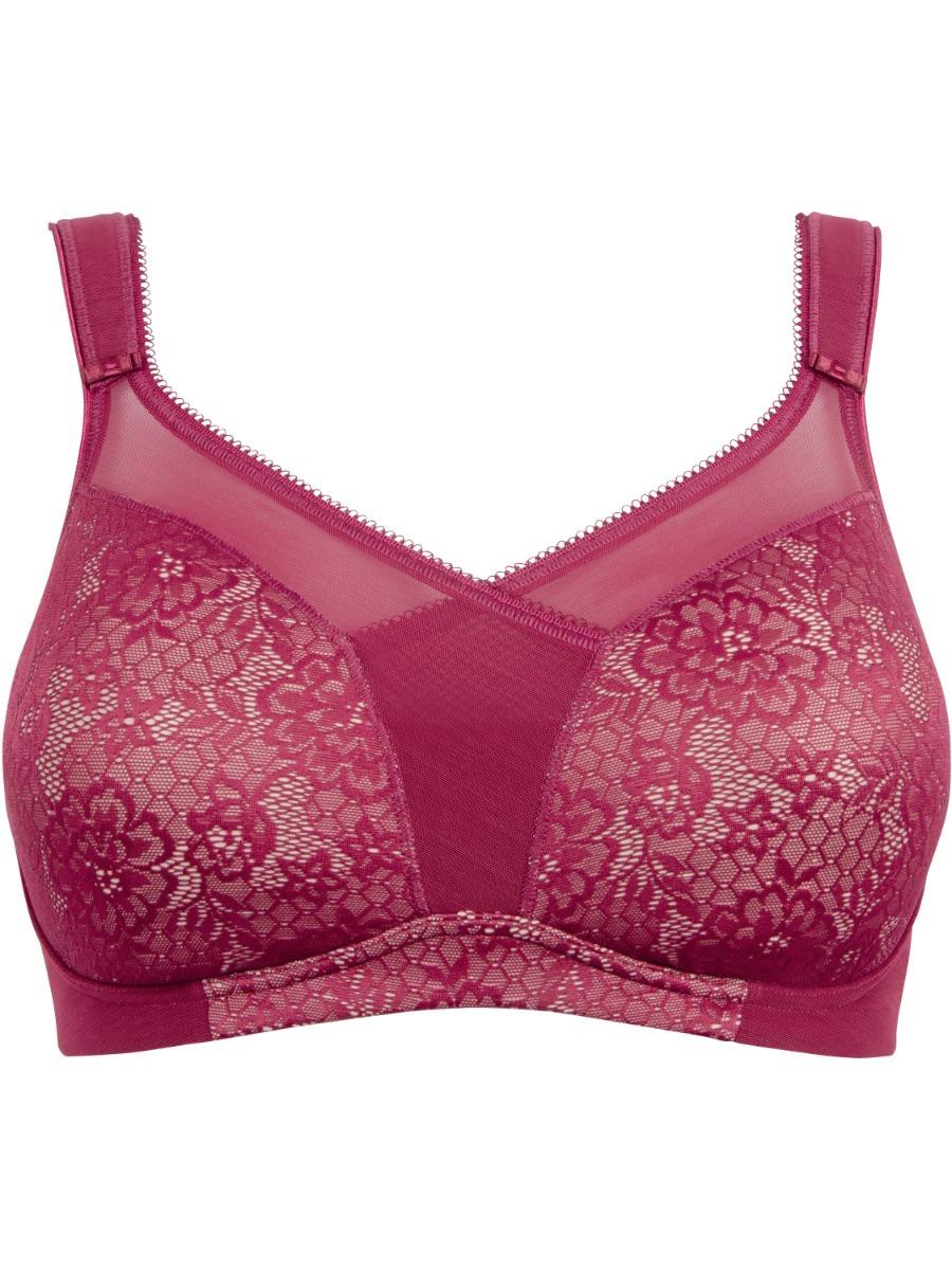 berlei Beauty Non Wired Minimiser Bra - Burgundy