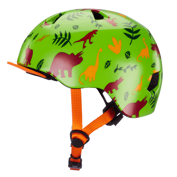 Bern Bern Tigre Youth Helmet - Satin Green Dino