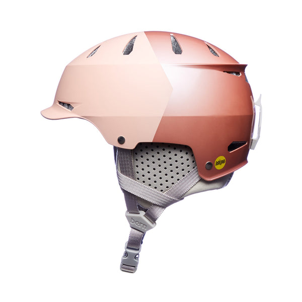 Bern Bern Hendrix MIPS Winter Helmet - Metallic Rose Gold Hatstyle