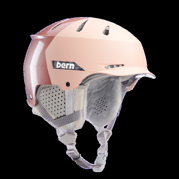 bern Bern Hendrix MIPS Winter Helmet - Metallic Rose Gold Hatstyle