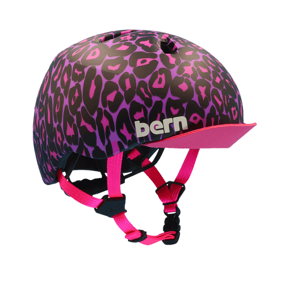 bern Bern Nina DVRT Kids Helmet - Matte Purple Leopard