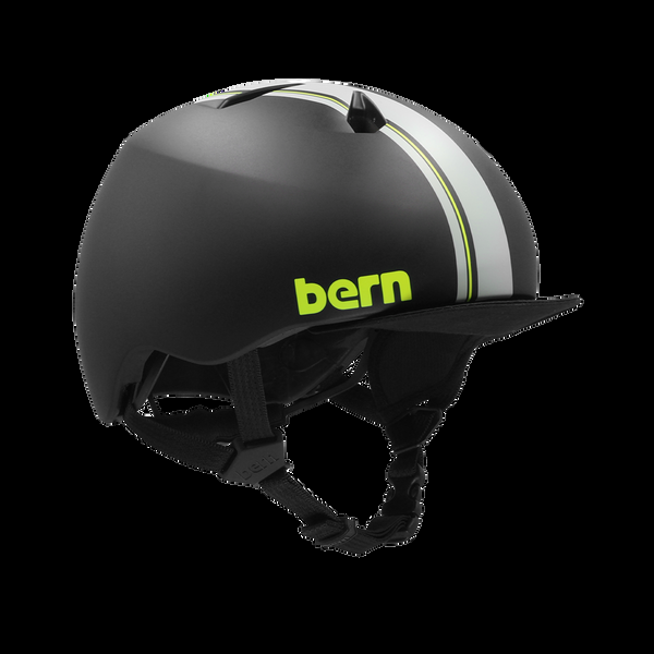 Bern Bern Nino DVRT Youth Helmet - Matte Black Racing Stripe
