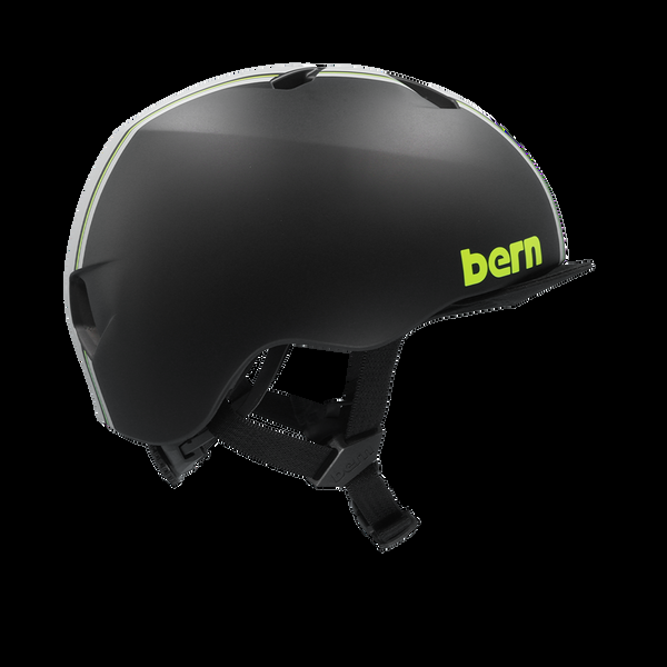 Bern Bern Nino DVRT Youth Helmet - Matte Black Racing Stripe