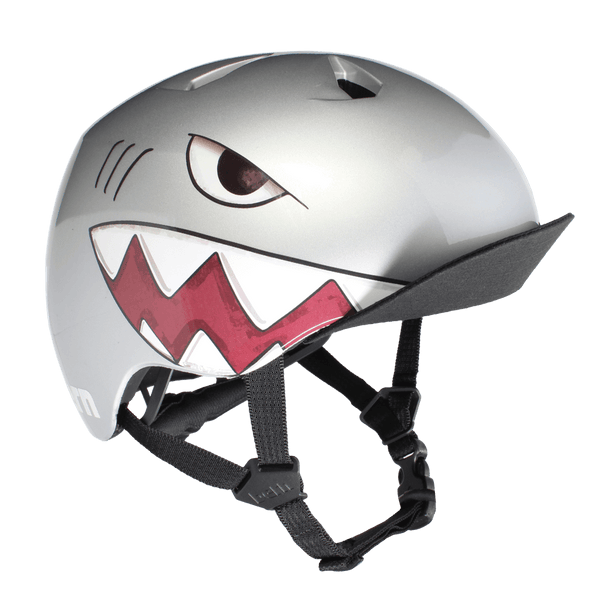 Bern Bern Nino DVRT Youth Helmet - Metallic Silver Shark Bite