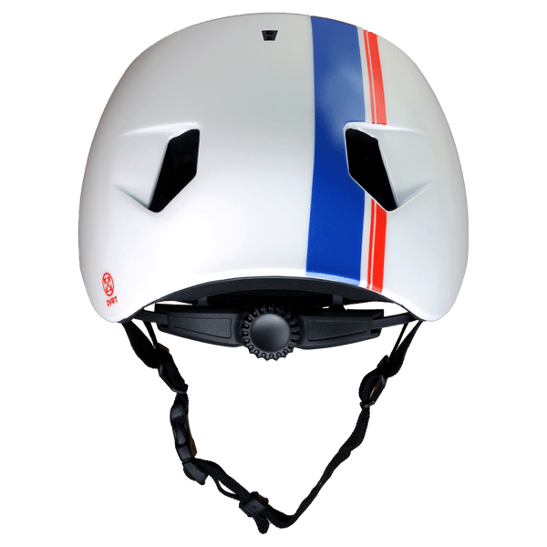 Bern Bern Nino DVRT Youth Helmet - Satin White Racing Stripe