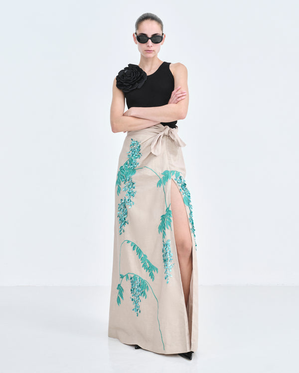 Bernadette Camellia Brooch Embroidered