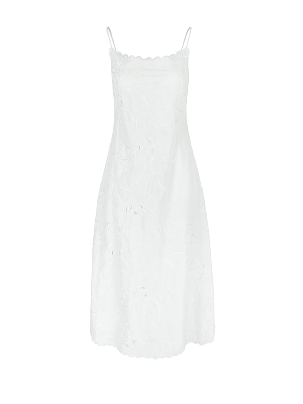 Bernadette Dress Petit Beurre Embroidered