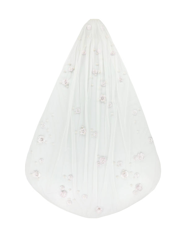 Bernadette Hand-embroidered Long Veil