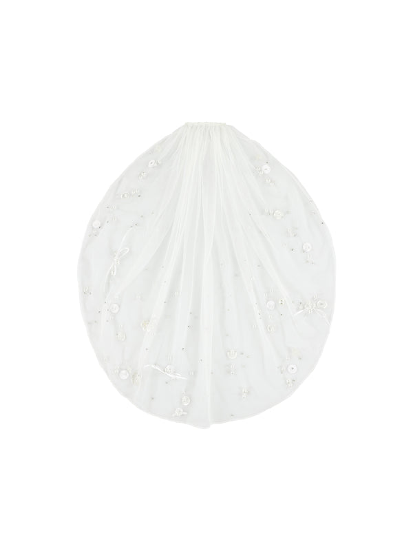 Bernadette Hand-Embroidered Short Veil