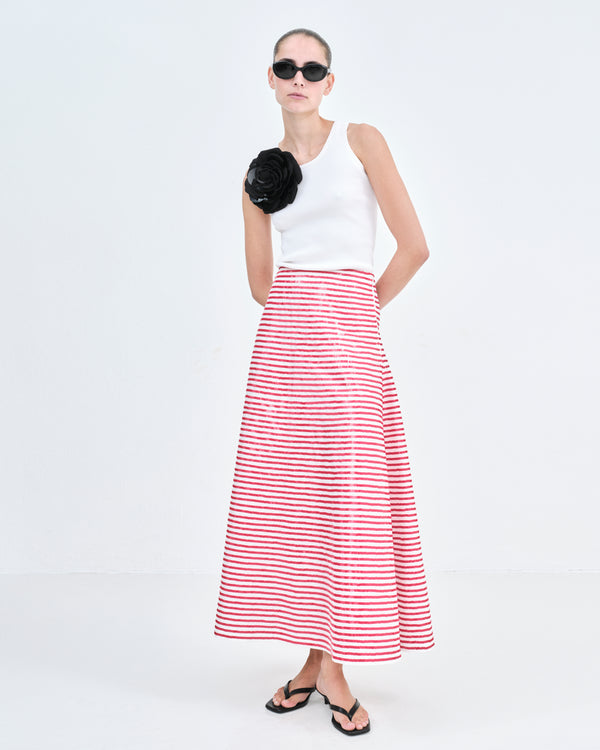 Bernadette Midi Skirt Caswell Embroidered