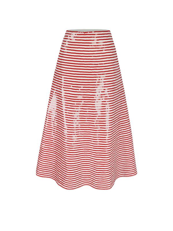 Bernadette Midi Skirt Caswell Embroidered