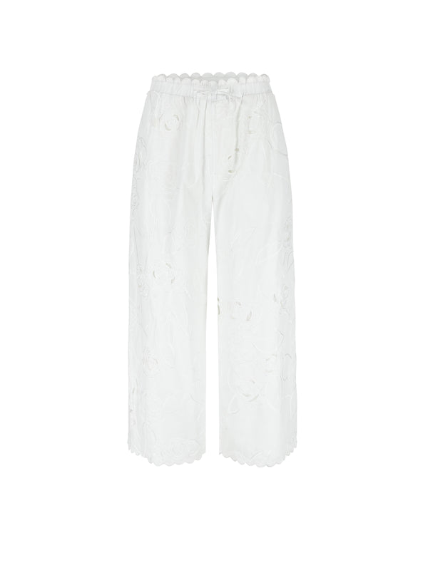 Bernadette Pants Petit Beurre Embroidered