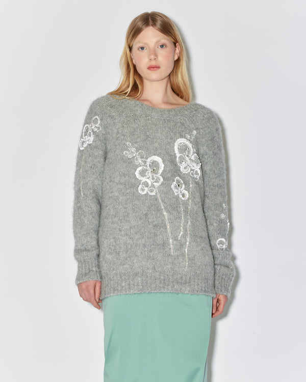 Bernadette Pull Orchidea Embroidered