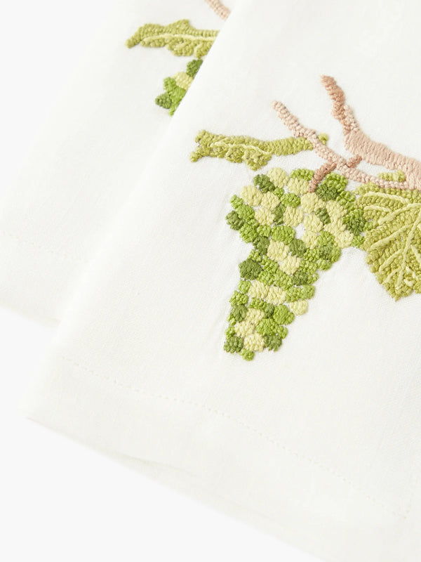 Bernadette Set Of 2 Hand-Embroidered Placemats