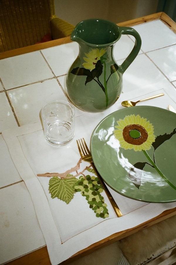 Bernadette Set Of 2 Hand-Embroidered Placemats